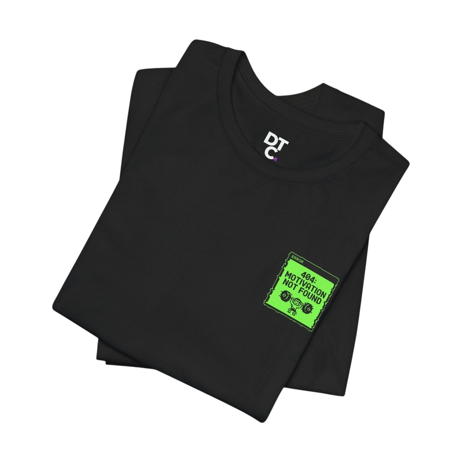 404 Motivation Not Found T-Shirt — Funny Gym Workout Tee alternate view 4