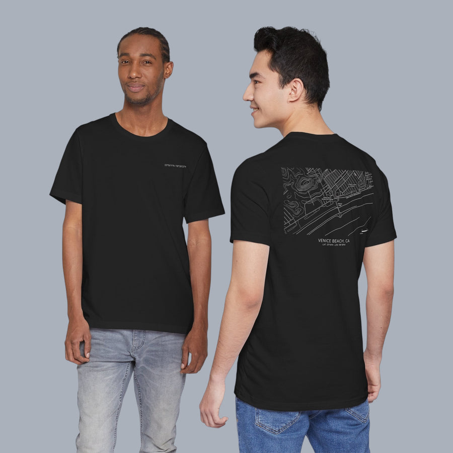 Venice Beach Map T‑Shirt — Minimal Coastal Map Graphic Tee