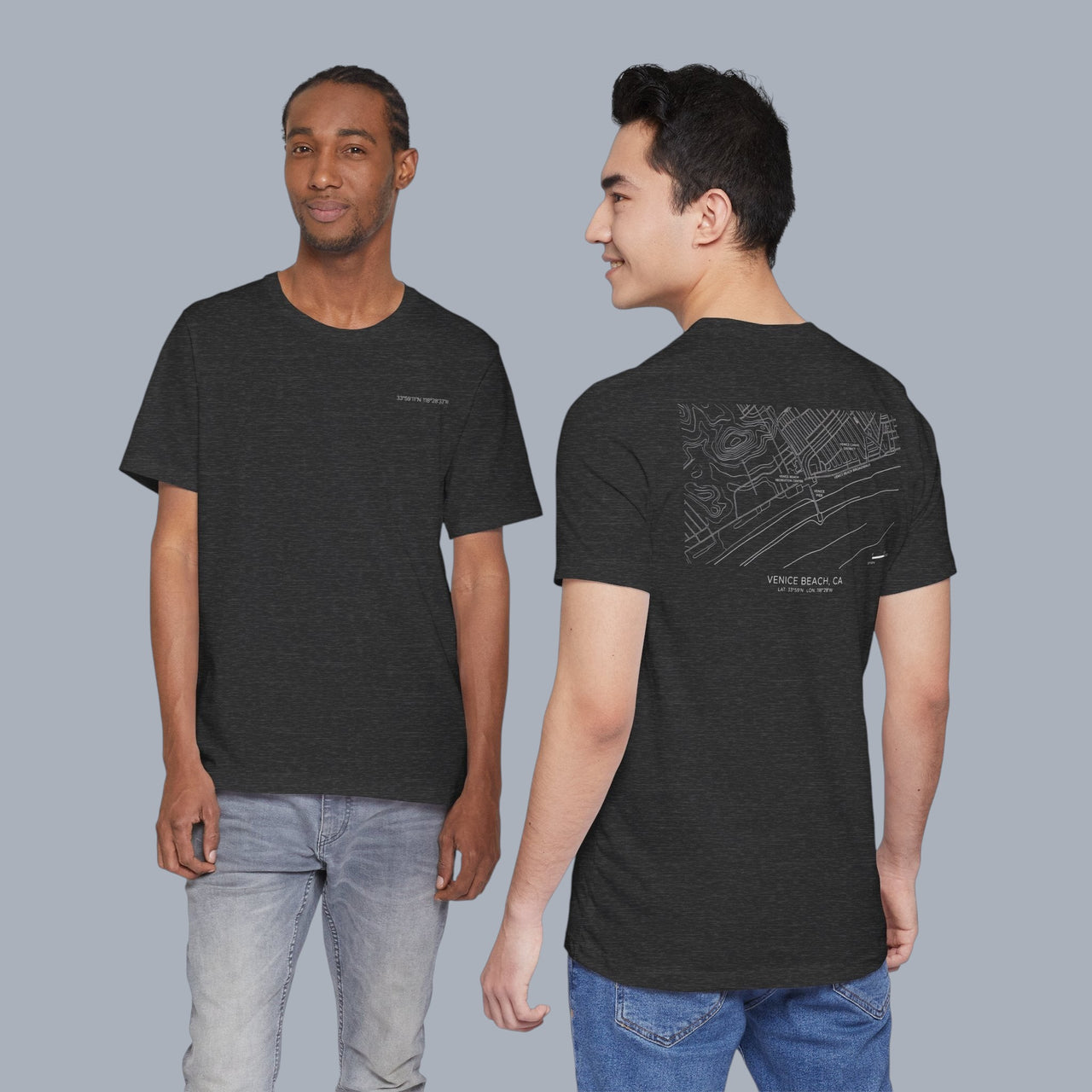 Venice Beach Map T‑Shirt — Minimal Coastal Map Graphic Tee