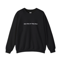 DailyThreadCo. black crewneck sweatshirt with 