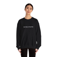 DailyThreadCo. black crewneck sweatshirt with 