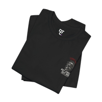 DailyThreadCo. black 100% cotton t-shirt with a vintage Roman skull graphic and 