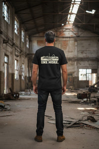 DailyThreadCo. black 100% Airlume cotton t-shirt with a skeleton graphic and 
