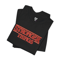 DailyThreadCo. black 100% cotton t-shirt with red retro 