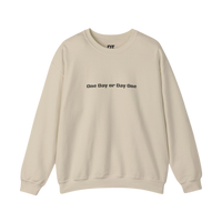 DailyThreadCo. cream crewneck sweatshirt with 