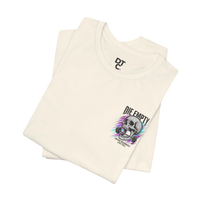 DailyThreadCo. cream 100% cotton t-shirt with a skull graphic holding a barbell and the text 