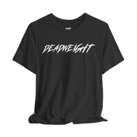 DailyThreadCo. charcoal grey crew-neck gym t-shirt with bold white DEADWEIGHT graphic print on the chest.