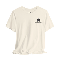 DailyThreadCo. cream 100% cotton t-shirt with distressed skull graphic and 