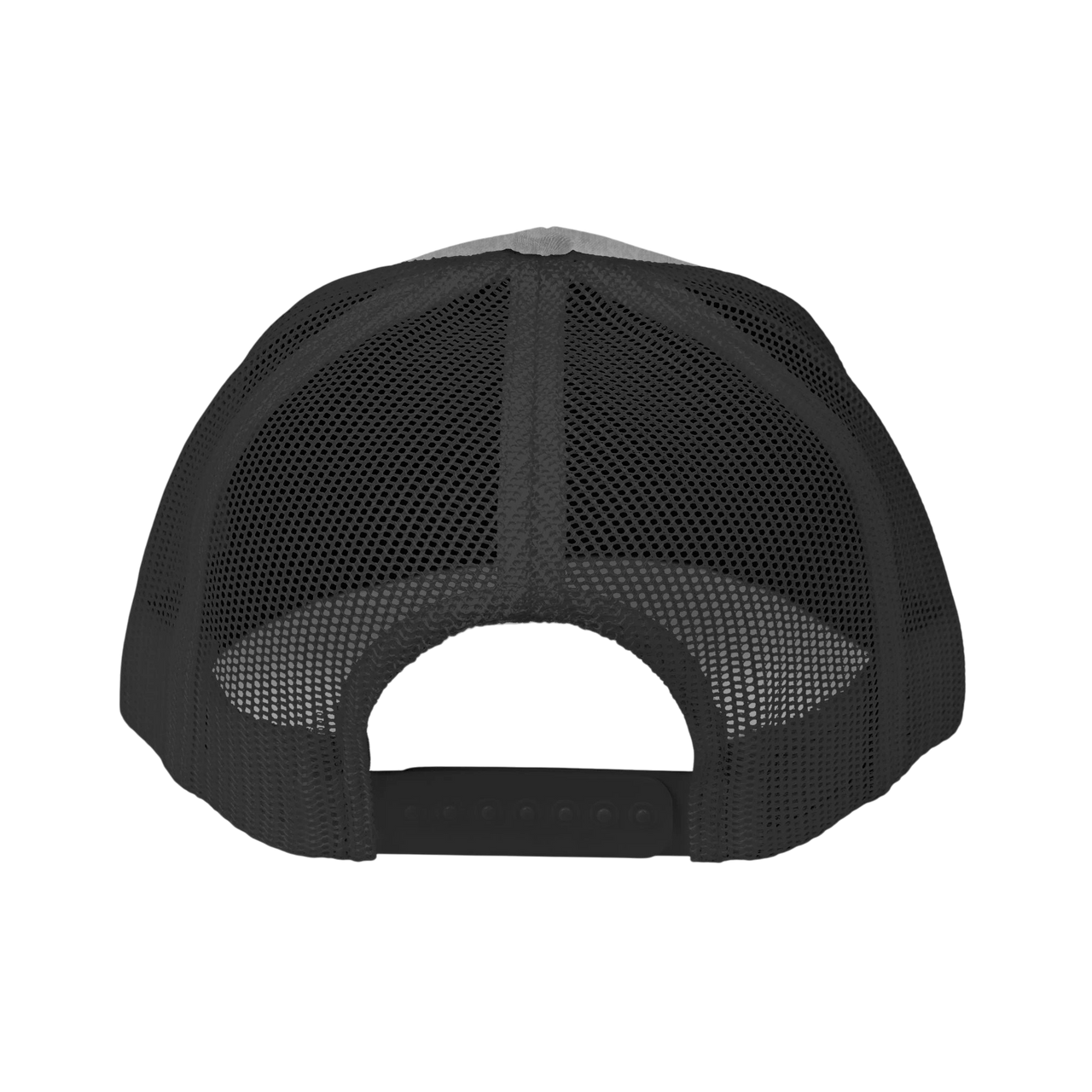 DailyThreadCo. Deadweight skull trucker cap with black mesh back and adjustable snapback closure for fitness training.