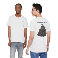 DailyThreadCo. heather grey 100% cotton t-shirt with 