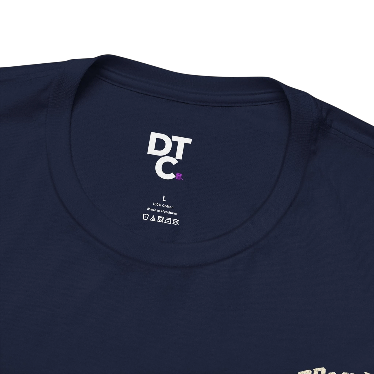DailyThreadCo. navy blue 100% cotton t-shirt with skeleton deadlifting graphic and 'PRs or Die' text.