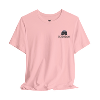 DailyThreadCo. pink 100% cotton crewneck t-shirt with distressed skull and 